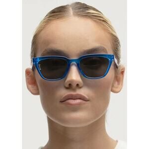 Otra Eyewear Seva Unisex Sunglasses Blue Frame Smoke Lens 100% UV Protection NEW